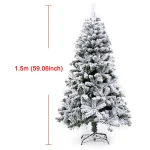 150cm Christmas Snow Dust Tree PVC Realistic Faux Snow Tree Perfect for Wall Art - Imagine 2