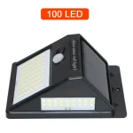 PIR Motion Sensor 100LED Sunlight control 3 sided Solar Energy Street light Yard Path Home Garden Solar Power lamp Wall Light - Imagine 5