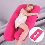 U-Shaped Maternity Pillow - Disassemblable Waist Support Pillow Core Side Sleeping Pillow for Pregnant Women Comfort & Relief - Imagine 3