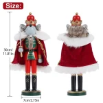 30CM Christmas Nutcracker Wooden Nutcracker Ornament Soldier Figure Handcraft Doll Toy Home Office Desktop Xmas Decoration Gift - Imagine 4