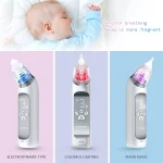 Baby Electric Nasal Aspirator Nose Suction Device with Food Grade Silicone Mouthpiece 3 Suction Modes and Soothing Music - Imagine 2