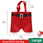 3pcs/set Creative Santa Pants Style Bag Stocking Tree Filler Sacks Stocking Xmas Gift Christmas Decorations Wedding Candy Bag - Imagine 4