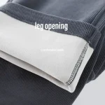 Quality Maternity Wide-Leg Pants Fall Winter Overbelly Support Loose Fleece-Lined Thick Maternity Casual Pants Pregnancy Clothes - Imagine 4