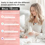 MAMIJOY Wearable Electric Breast Pumps 4 Modes 12 Levels Portable Hands Free Breast Pump Silent Comfort With 19/24mm Flange EB26 - Imagine 5