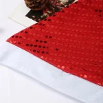 5pcs Festival Party Supplies Sequined Santa Hat Comfortable Soft Versatile Color-changing Caps Christmas Hat Red/Gold - Imagine 4
