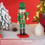 25CM Nutcracker Green lollipop Walnut soldier Christmas decoration European home desktop creative small decoration