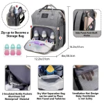 Mommy Bag Lightweight Portable Folding Crib Bed Large-capacity Travel Maternity Bags Baby Backpack Female Mommy Outting Bag - Imagine 4