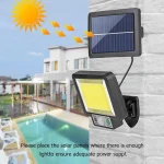 LED Solar Split Wall Lamp Outdoor IP65 Waterproof Motion Sensor 3 Mode 117 COB Solar Power Light for Garden Security Wall Light - Imagine 5