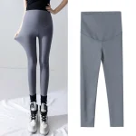 2024 Winter Belly Outer Wear Plus Velvet Legging Clothes for Pregnant Women Slim Pregnancy Wear Maternity Shark Pants
