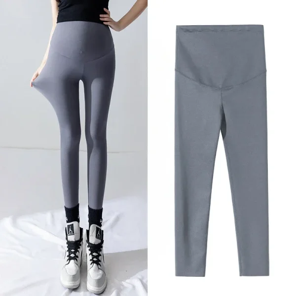 2024 Winter Belly Outer Wear Plus Velvet Legging Clothes for Pregnant Women Slim Pregnancy Wear Maternity Shark Pants