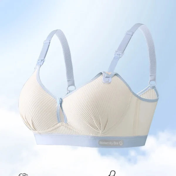 Women's Seamless Breathable Nursing Bra For All Seasons Push-up Pure Cotton No Underwire Maternity Sleepwear