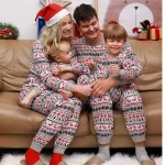 Mother Daughter Father Son Family Look Outfit Baby Girl Rompers Sleepwear Pyjamas 2023 Christmas Family Matching Pajamas - Imagine 6