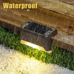 4/16Pack LED Solar Stair Light Lamp Waterproof Passage Courtyard Guardrail Step Night Light for Outdoor Garden Borders Terrace - Imagine 4