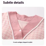 Postpartum Clothing with Chest Cushion Autumn Postpartum Women Pajamas Maternity Ladies Breastfeeding Clothes Pregnancy Homewear - Imagine 2