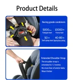 Baby Car Seat for Newborn Baby Safety Car Seat ,seats for children Child safety seat baby car seat child seat children's car seat child safety car seats,360 ° rotating reversing safety seat with ISOFIX , R129 certification, suitable for 0-12 years old - Imagine 4