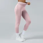 TE abdominal tight high waisted yoga pants seamlessly absorb moisture, suitable for running yoga and fitness sports pants - Imagine 4