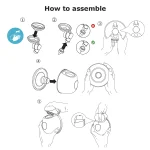 Wearable Electric Breast Pump Painless Double-Sided, Fully Automatic, Hands-Free Breast Collector for Breastfeeding - Imagine 4