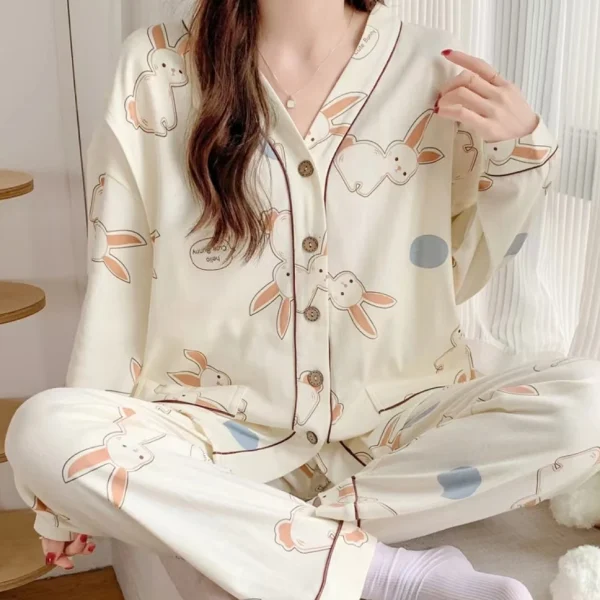 Maternity Pajamas Homewear Suit Nursing Pajamas Moon Clothes Spring and Autumn Cotton Monthly Clothing Summer Nursing Clothes