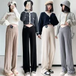 Autumn 2025 New Maternity Pants Low Waist Bell Bottoms Casual Trousers For Pregnant Women Spring Autumn Outer Wear - Imagine 6