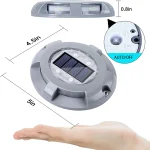 Outdoor Led Solar Light Garden Stair Deck Lights Waterproof Ground Lamp Driveway Pathway Yard Dock Road Markers Solar Stud - Imagine 5