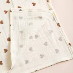 100X100cm Baby Receive Blanket for Newborn Cotton Muslin Swaddle Blanket Bedding Infant Bath Towel Baby Items Mother Kids - Imagine 6