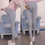 Low Waist Belly Cotton Maternity Legging Spring Casual Skinny Pants Clothes for Pregnant Women Spring Autumn Pregnancy - Imagine 4