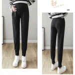 2024 Winter Oversize Thicken Pants for Pregnant Women Adjustable Pregnancy Ladies Warm Plush Trousers Loose Maternity Clothings - Imagine 2