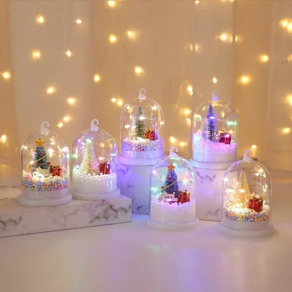 Christmas Snowflakes, Christmas Tree Ornaments, Xmas ABS Ball Lighting LED Landscape Decorations, Night Lights Decoration Home