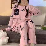 New Monthly Clothing 2-Piece Spring And Autumn Maternity Pajamas Summer Breastfeeding Suit Breastfeeding Pajamas Homewear - Imagine 5