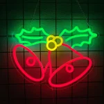 Christmas Series Accessories for Home Decor Room Wallpaper Wall Cartel Led Light Sign Living Neon Party New Year Balcony Bar - Imagine 4