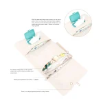 Foldable Hanging Diaper Organizer Bag - Multi-Compartment Essentials Storage Pouch with Wipe Holder & Diaper Pocket - Imagine 5