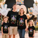 2026 Disney Trip Family Tshirts Cotton Mickey and Friends Print Matching Parent Child Unisex Adult Kids Casual Tee - Imagine 2