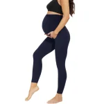 Maternity pants: 9-point high-waisted, fashionable and casual long pants, high-elastic tight pants - Imagine 2