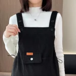 Pregnant Maternity Casual Corduroy Trousers Suspender Overalls Bib Trouser Autumn and Winter Maternity Clothing Pants Jumpsuit - Imagine 5