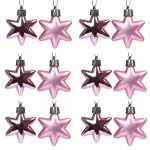 Christmas Decoration 12pcs Xmas Tree Hanging 5cm Pentagonal Star Pendant Bright Matte Irregular Electroplating Drop Ornament - Imagine 5