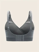 3 PCS Set Breathable Front Open Nursing Bra Maternity Underwear Pregnancy Bra Full Cup Wireless Comfortable Breastfeeding Bra - Imagine 6