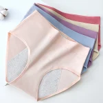 3pcs Menstrual Panties Womens Mid Waist Period Underwear Pant Ladies Period Leak Proof Panty Large Size Maternity Briefs
