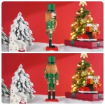 25CM Nutcracker Green lollipop Walnut soldier Christmas decoration European home desktop creative small decoration - Imagine 6
