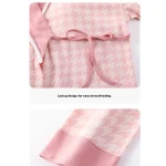 Postpartum Clothing with Chest Cushion Autumn Postpartum Women Pajamas Maternity Ladies Breastfeeding Clothes Pregnancy Homewear - Imagine 6