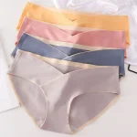 5PCS Cotton Maternity Panties High Waist Pregnant Panties Adjustable Belly Support Briefs for Pregnant Women Solid Color Panties - Imagine 4
