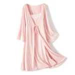 Maternity Robe For Hospital Nightgown Pregnant Women Nursing Nightwear Pajama Lace Sleepwear Ropa Mujer Embarazada Premama Suits - Imagine 5
