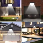 LED Solar Split Wall Lamp Outdoor IP65 Waterproof Motion Sensor 3 Mode 117 COB Solar Power Light for Garden Security Wall Light - Imagine 6