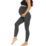 Maternity pants: 9-point high-waisted, fashionable and casual long pants, high-elastic tight pants - Imagine 3