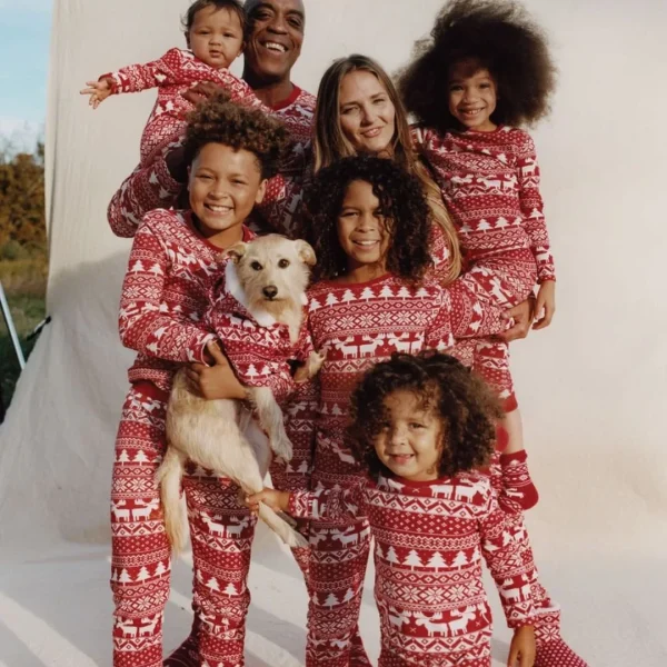 Mother Daughter Father Son Family Look Outfit Baby Girl Rompers Sleepwear Pyjamas 2023 Christmas Family Matching Pajamas