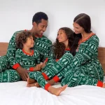 Mother Daughter Father Son Family Look Outfit Baby Girl Rompers Sleepwear Pyjamas 2023 Christmas Family Matching Pajamas - Imagine 4