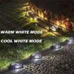 Outdoor Led Solar Light Garden Stair Deck Lights Waterproof Ground Lamp Driveway Pathway Yard Dock Road Markers Solar Stud - Imagine 2