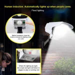 77 LED Solar Light Motion Sensor Security Dummy Camera Wireless Outdoor Flood Light IP65 Waterproof Lamp 3 Mode For Home Garden - Imagine 6