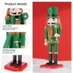 25CM Nutcracker Green lollipop Walnut soldier Christmas decoration European home desktop creative small decoration - Imagine 2