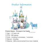 Friends Princess Castle House Sets for Girls Movies Royal Ice Playground Horse Carriage DIY Building Blocks Toys Kids Gifts 2022 - Imagine 2