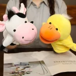 Soft Stuffed Toy Doll Animal Plush Doll Educational Baby Toys Lion Elephant Monkey Giraffe Tiger Bunny Kawaii Hand Finger Puppet - Imagine 3